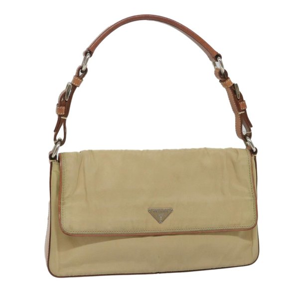 Prada Handbags - PRADA Shoulder Bag Nylon Beige